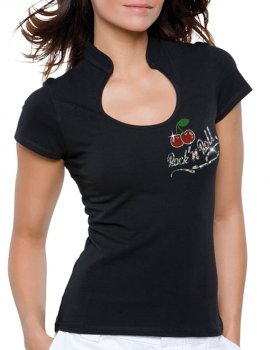 Etoile Nautique Rock'n Roll - T-shirt femme Col V - GRAPHI-TEE